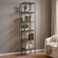 Sheridon Open Shelving Unit - Gold - Glass and Metal