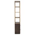 Carter Shelving Unit - 2 Drawer - Brown - Oak and Metal