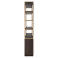 Carter Shelving Unit - 4 Door - Large - Brown - Oak and Metal
