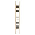 Magnus Open Shelving Unit - Brushed Gold - Glass and Metal