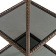 Sheridon Open Shelving Unit - Gold - Glass and Metal