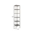 Sheridon Open Shelving Unit - Gold - Glass and Metal