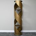 Swirl Shelving Unit - Round - Antique Gold - Metal