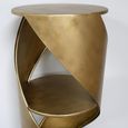 Swirl Shelving Unit - Round - Antique Gold - Metal