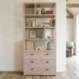 Bookcase - 3 Drawer - Natural Weathered - Wooden