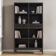 Distressed Bookcase - 2 Drawer - Vintage Black - Wooden