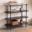 Norman Curved Open Shelving Unit - Black - Metal