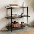 Norman Curved Open Shelving Unit - Low - Black - Metal
