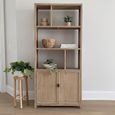 Salta Bookcase - 2 Door - Natural - Wooden