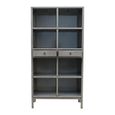 Bookcase - 2 Drawer - Vintage Grey - Lacquered Pine Wood