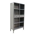 Bookcase - 2 Drawer - Vintage Grey - Lacquered Pine Wood