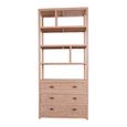 Bookcase - 3 Drawer - Natural Weathered - Wooden