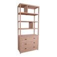 Bookcase - 3 Drawer - Natural Weathered - Wooden