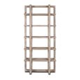 Lewis Open Shelving Unit - Rustic Natural - Wooden