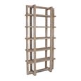 Lewis Open Shelving Unit - Rustic Natural - Wooden