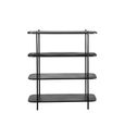 Norman Curved Open Shelving Unit - Black - Metal