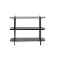 Norman Curved Open Shelving Unit - Low - Black - Metal