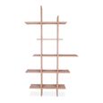 Quincy Open Shelving Unit - Geometric Design - Natural - Pine Wood