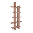 Quincy Open Shelving Unit - Geometric Design - Natural - Pine Wood