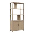 Salta Bookcase - 2 Door - Natural - Wooden