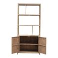Salta Bookcase - 2 Door - Natural - Wooden