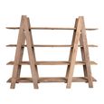 Santander Open Shelving Unit - A-Frame - Rustic Natural - Wooden