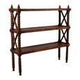 Open Shelving Unit - Spindle Frame - Rich Dark - Wooden