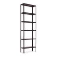 Wellington Open Shelving Unit - Slim - Black - Metal