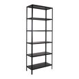Wellington Open Shelving Unit - Wide - Black - Metal
