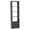 Versilia Bookcase - 1 Door LHF - Black