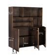 Elan Shelving Unit - 3 Door - Chestnut - Mango Wood