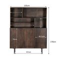 Elan Shelving Unit - 3 Door - Chestnut - Mango Wood