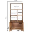 Austin Bookcase - 2 Door - Fluted - Natural - Mango Wood
