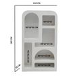 Geo White Bookcase - Tall - Geometric Design