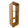 Curved Edge Mango Wood Tall Bookshelf thumbnail 4