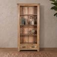 Dorset Bookcase - Tall - 2 Drawer - Rustic - Mango Wood
