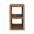 Cube Goa Petite Bookcase - 2 Hole - Rustic Sheesham