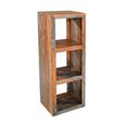 Cube Goa Petite Bookcase - 3 Hole - Rustic Sheesham