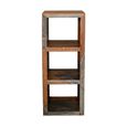 Cube Goa Petite Bookcase - 3 Hole - Rustic Sheesham
