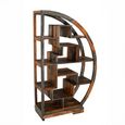 Cube Goa Petite Shelving Unit - Half Round - Rustic Sheesham