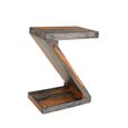 Cube Goa Petite Side Table - Z Shape - Rustic Sheesham