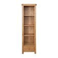 Melbourne Country Oak Bookcase - 1 Drawer - Tall - Rustic