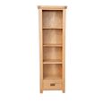 Melbourne Natural Oak 1 Drawer Tall Bookcase thumbnail 2