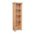 Melbourne Natural Oak 1 Drawer Tall Bookcase thumbnail 3