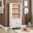 Windsor White Painted 2 Door Tall Bookcase thumbnail 2