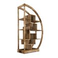 Cube Natural Mango Wood Half Round Shelving Unit thumbnail 3