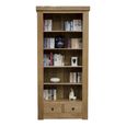Bordeaux Large Bookcase - 2 Drawer - Oak