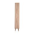 Clearance - Ferrero Natural and Woven Rattan Open Shelving Unit with Cupboard