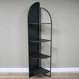 Shelving Unit - Black Metal - Corner