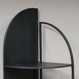 Shelving Unit - Black Metal - Corner